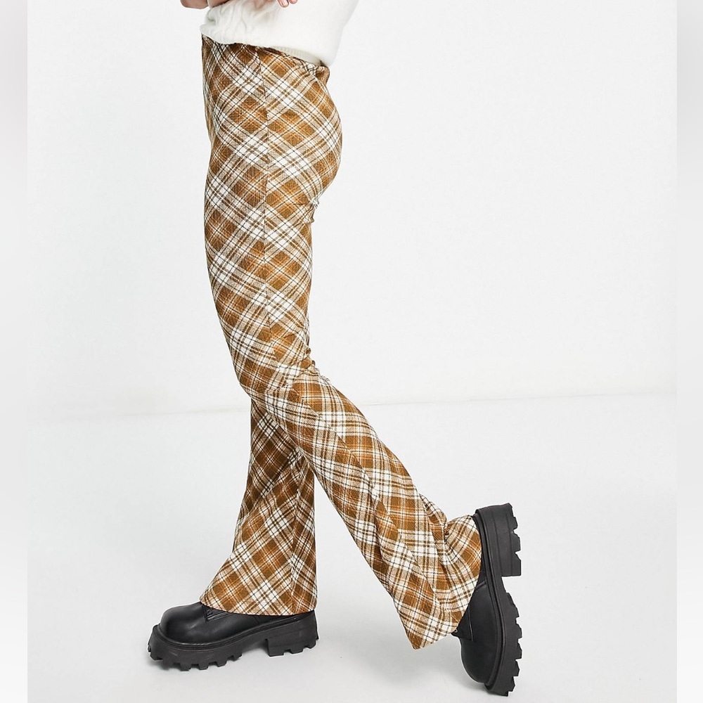 plaid flare pants | topshop
